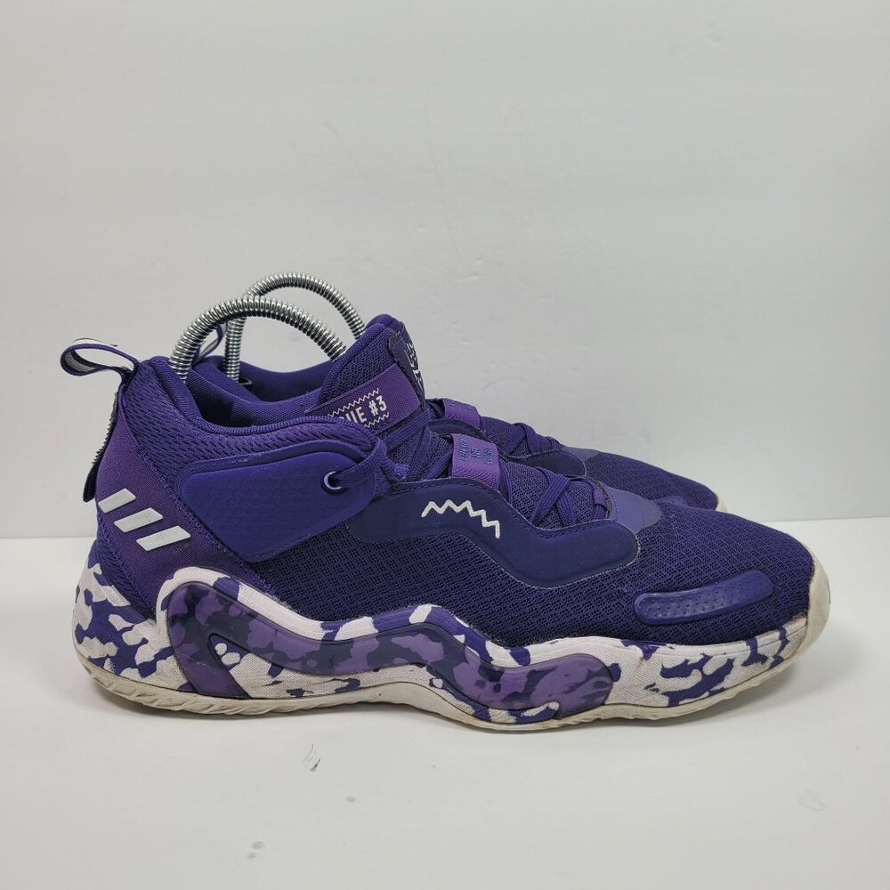 Adidas Donovan Mitchell Issue 3 Men's Purple Camouflage Shoes GW7915 US Sz 12.5